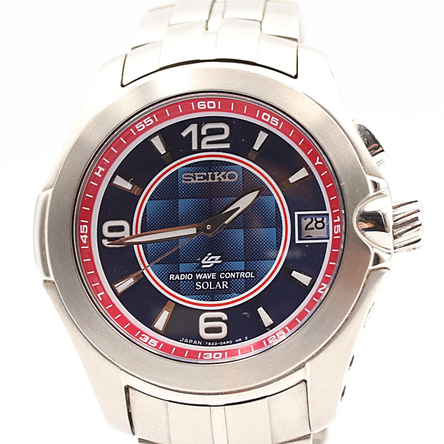 *MINT* SEIKO RADIO WAVE CONTROL SBHS013 7B22-0AG0 Solar Blue 40mm Mens Watch
