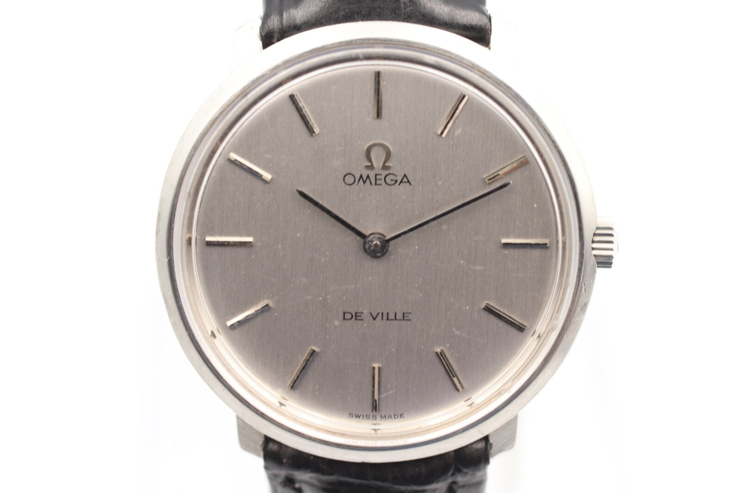 *N MINT* Vintage 1990s OMEGA  De Ville Tool 104 Hand Wind Silver 32mm mens Watch
