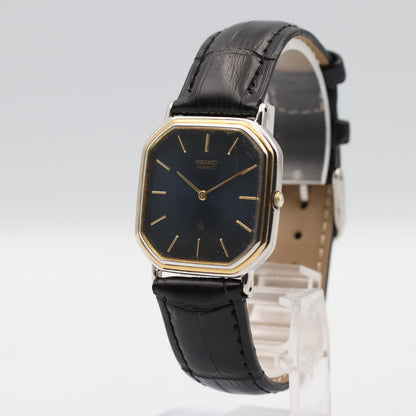 *Exc+4* Vintage 1990s SEIKO Chariot 5930-5600 Qz Navy Square 30mm Mens Watch