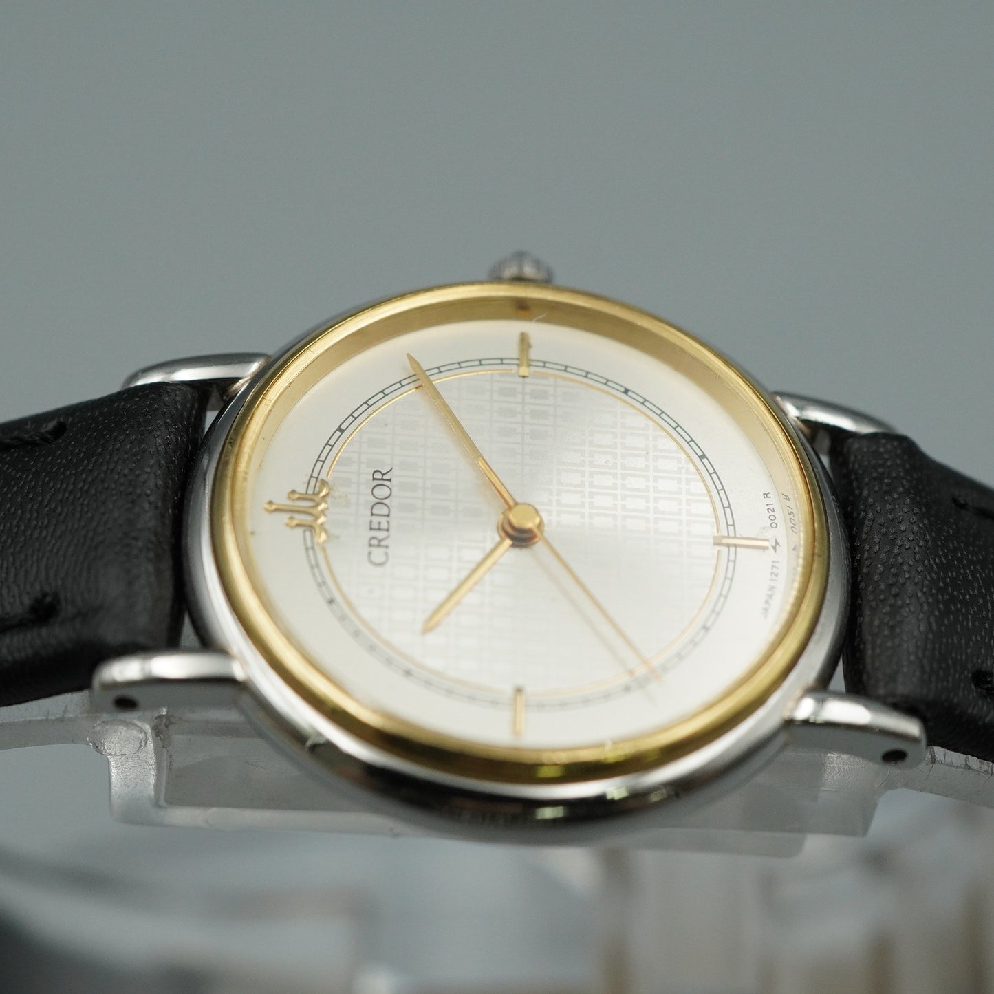 *NEAR MINT* Vintage SEIKO CREDOR 1271-0011 Quartz Silver Round 24mm Women Watch