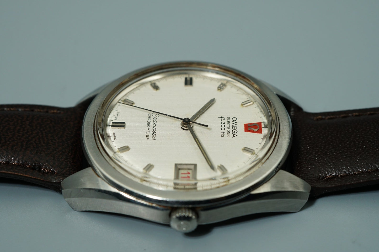 N MINT Vintage 1970 OMEGA Seamaster Cal.1250 Automatic Blue 36mm Mens Watch