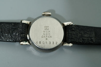 *Exc+4* Vintage 1964 SEIKO Solar Hand Winding Silver Dial Round 17mm Women Watch