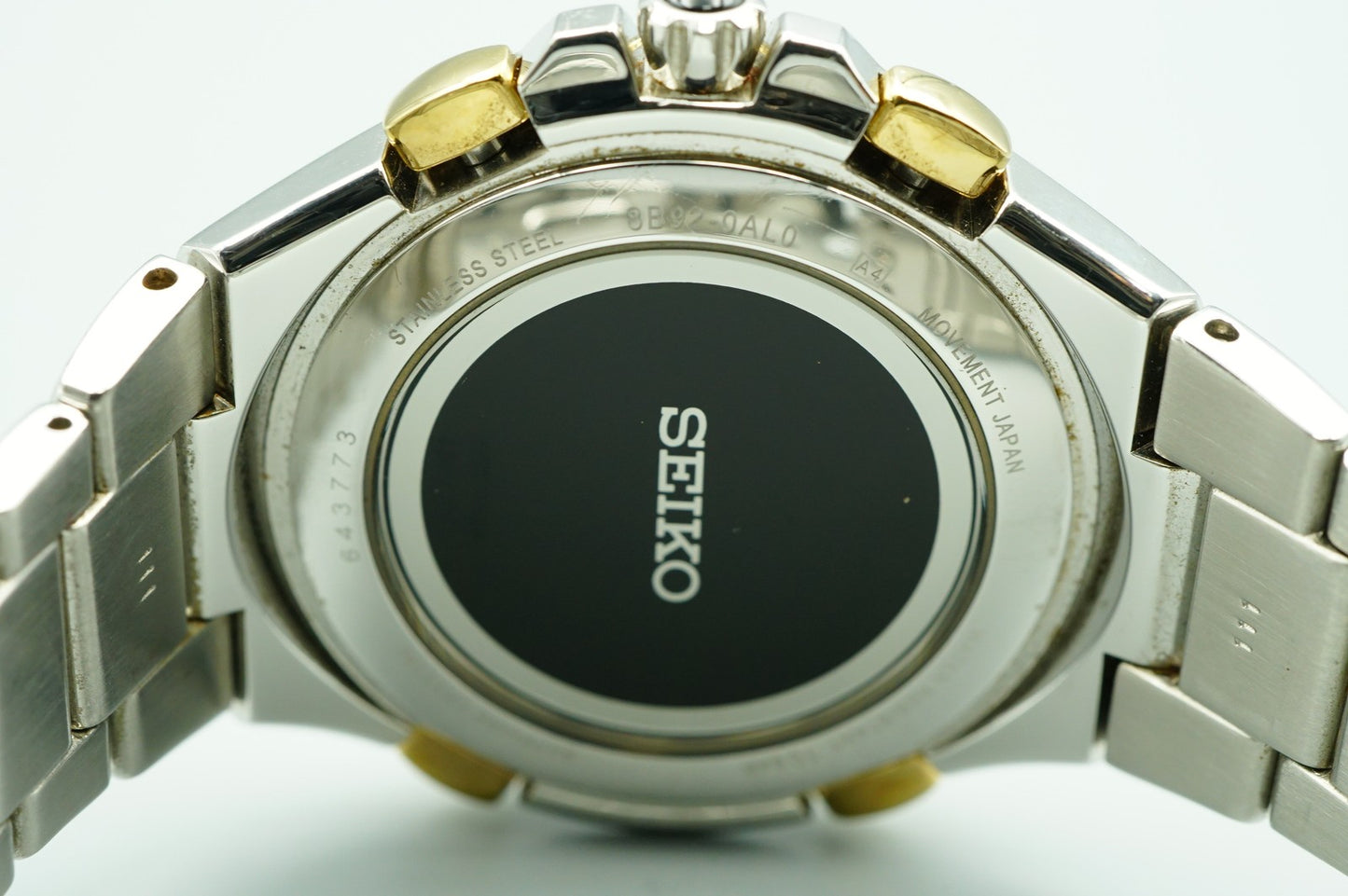 *NEAR MINT* SEIKO Coutura 8B92-0AL0 Solar Black Dial Round 44mm Mens Watch