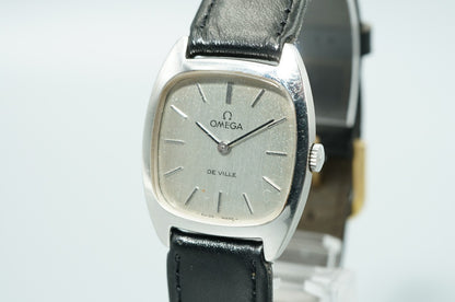 N MINT Vintage 1970 OMEGA De Ville Cal.625 Hand Winding Silver 25mm Women Watch