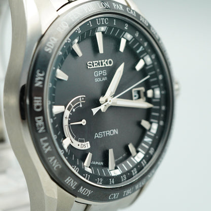 *MINT* Box & Paper SEIKO ASTRON SBXB085 8X22-0AG0-2 Solar Black 46 mm Mens Watch