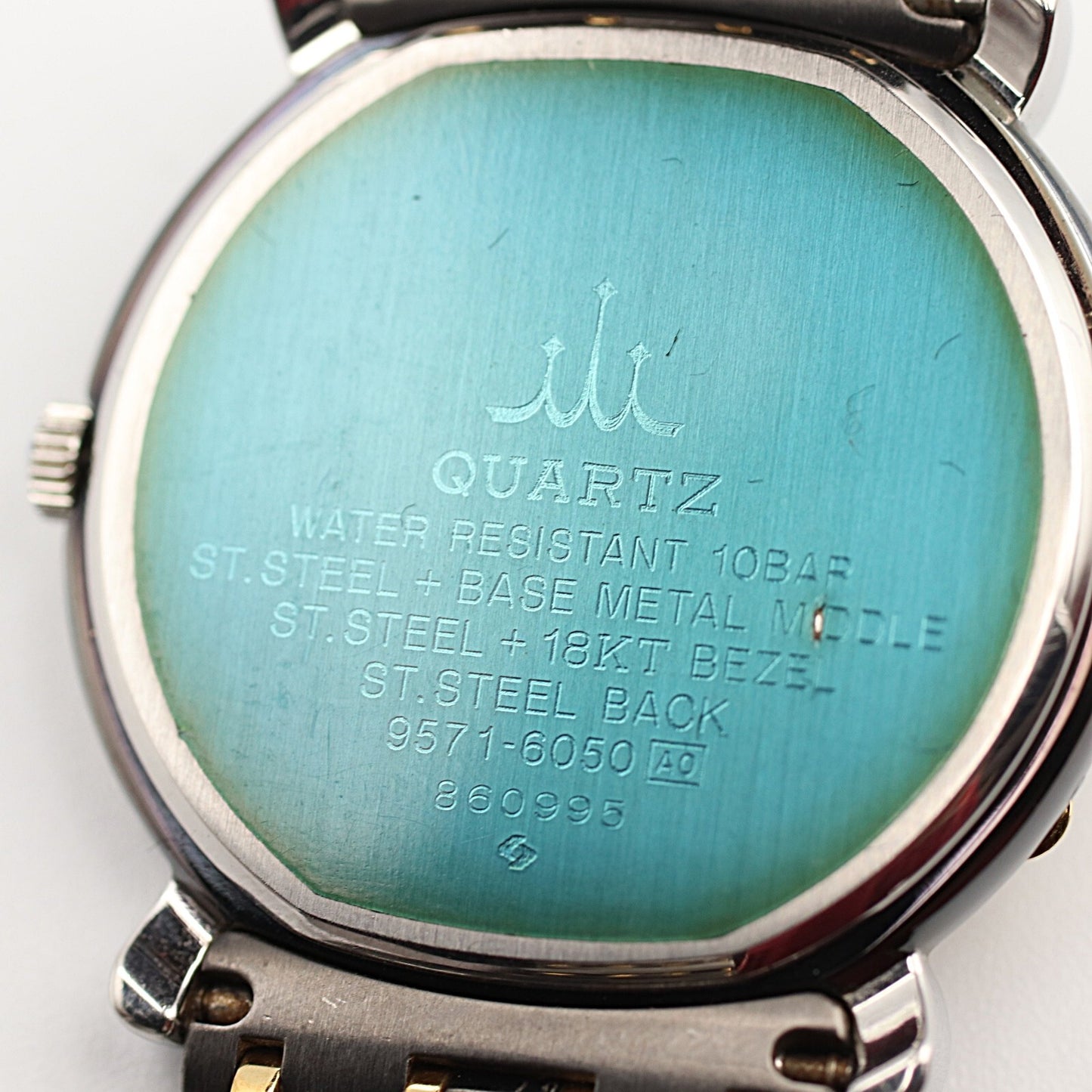 *Exc+5* Vintage 1990s SEIKO CREDOR 9571-6050 Qz Gray Dial Round 31mm Mens Watch