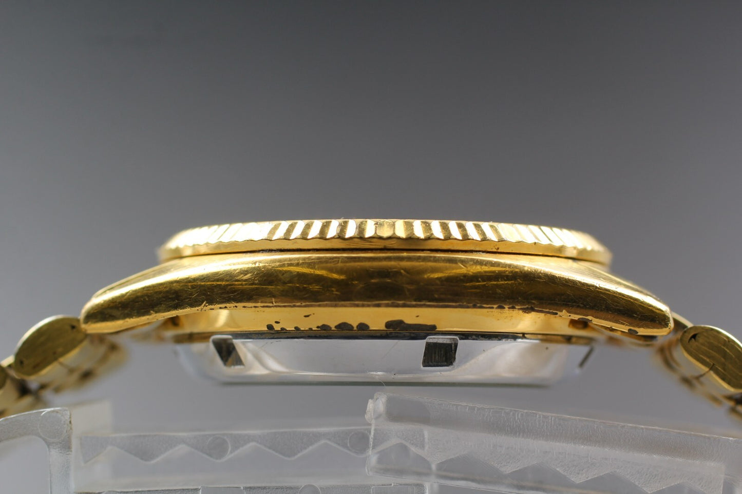 *Exc+5* Vintage SEIKO 5 7S26-0500 Automatic Day Date 21J Gold Dial Mens Watch