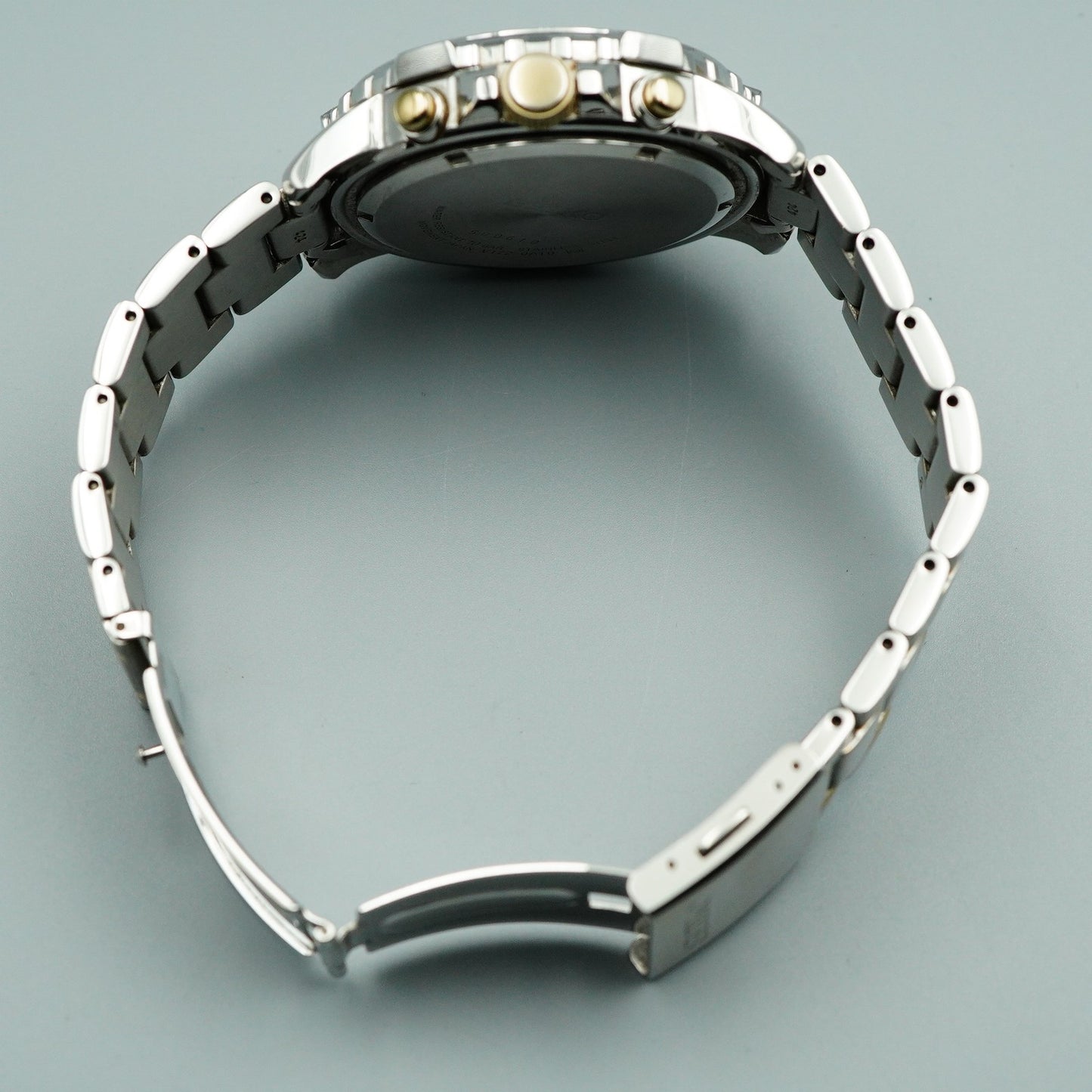 Vintage 1992 SEIKO Chronograph V172-0AT0 Solar Gray Round 44mm Mens Watch