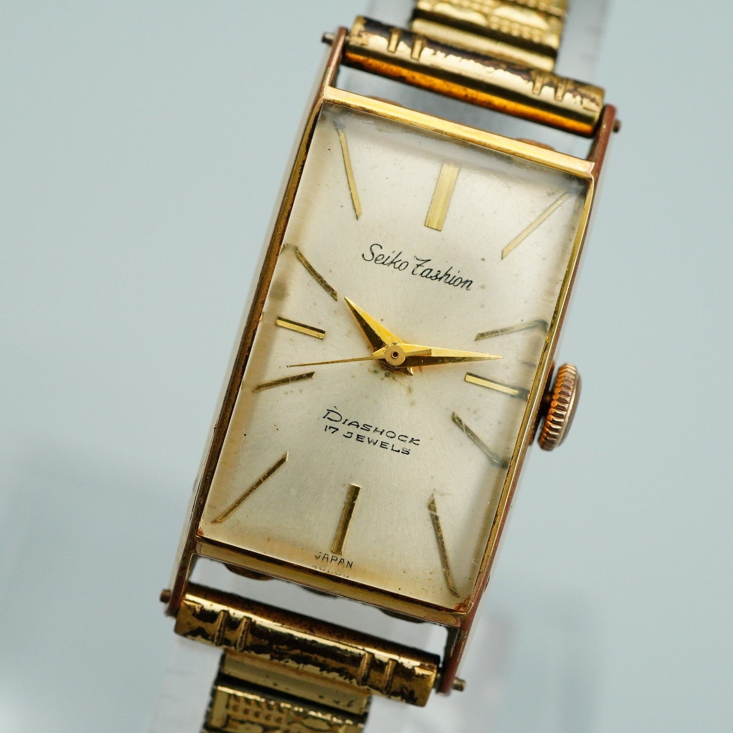 Exc+5 Vintage 1971 SEIKO DIASHOCK 5601 Hand Wind Gold 17 mm Women Watch