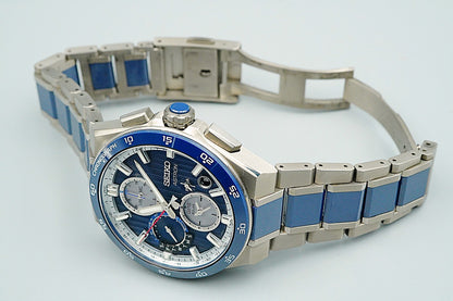 *TOP MINT* SEIKO Astron 5X83-0AA0-1 Solar Blue Round 43mm Mens Watch