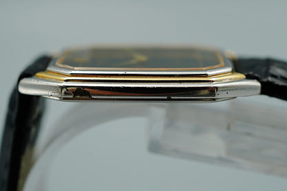 *Exc+4* Vintage 1972 SEIKO DOLCE 6020-5930 Quartz Black Square 29mm Mens Watch