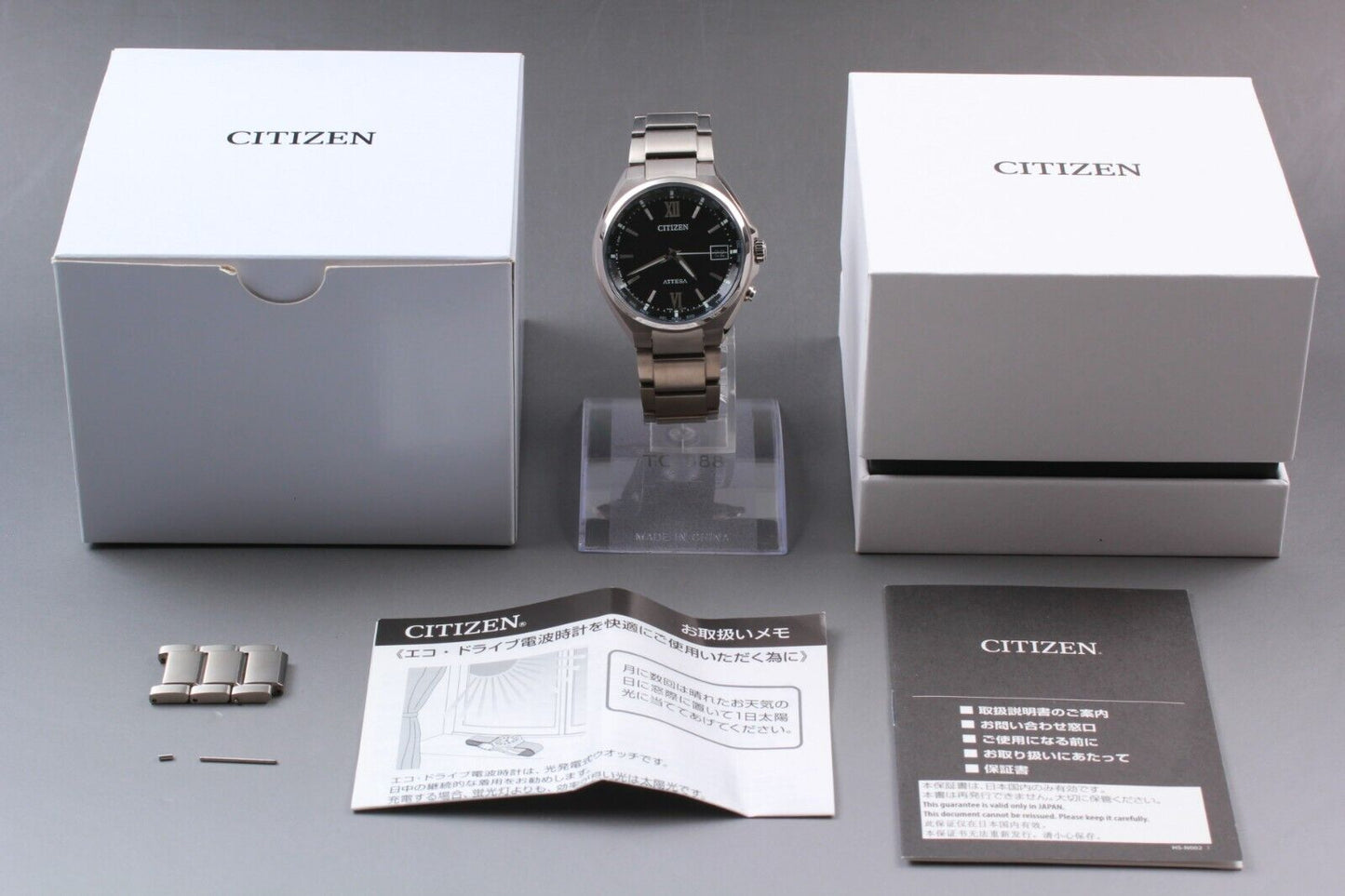 MINT in Box Citizen H149-S125626 Eco Drive Solar Black Dial Mens Watch JAPAN