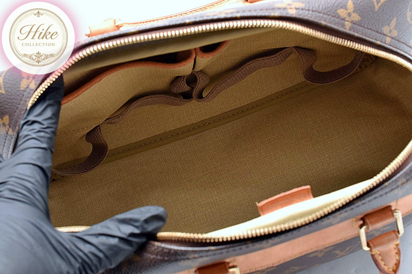Louis Vuitton Deauville Monogram Brown Handbag M47270 Authentic Condition SA #39