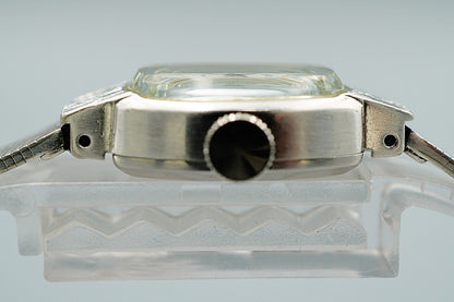 *N MINT* Vintage 1973 SEIKO 11-3360 Hand Winding Silver Dial 15 mm Women Watch