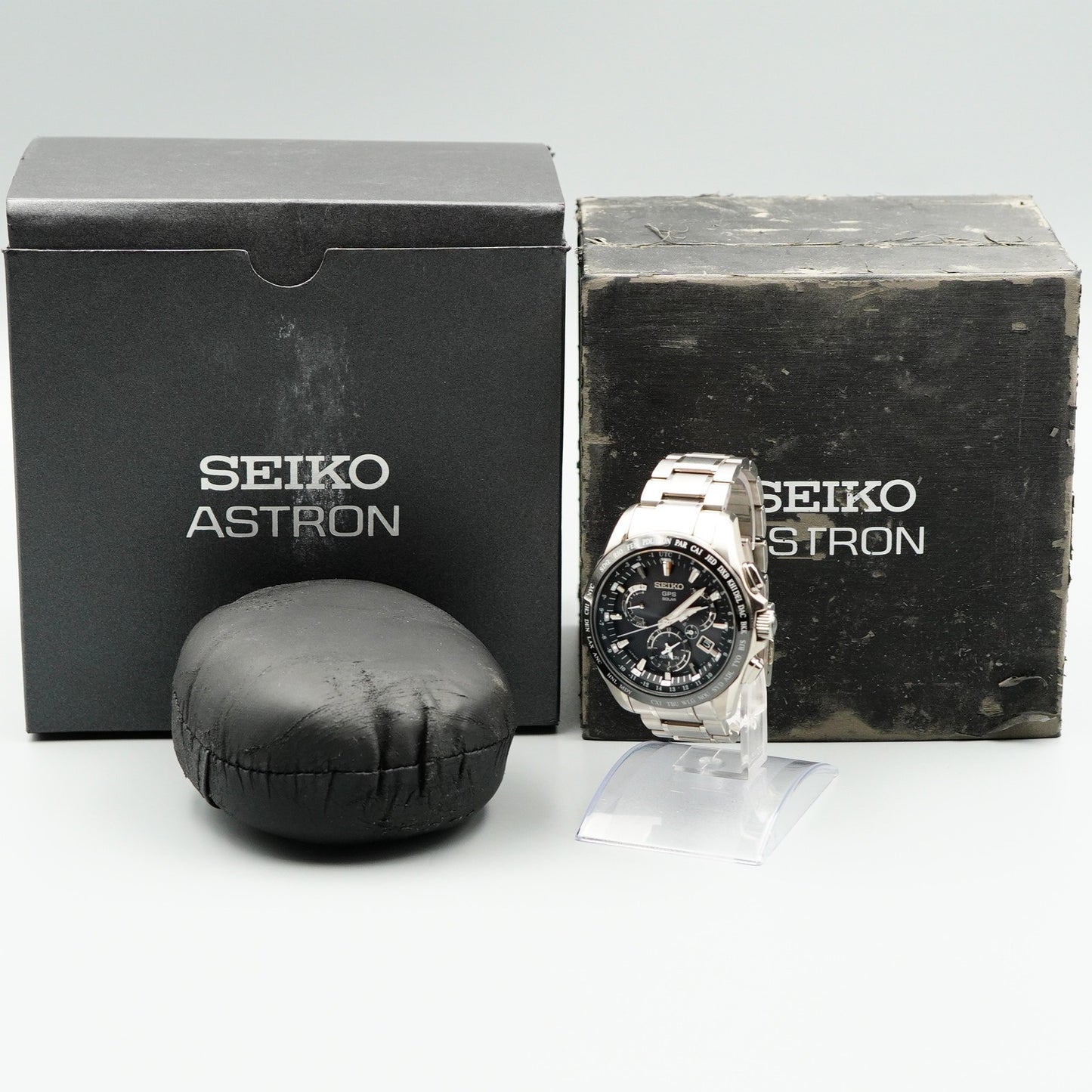*MINT in Box* SEIKO ASTRON SBXB045 8X53-0AB0 Solar Black Round 45mm Mens Watch