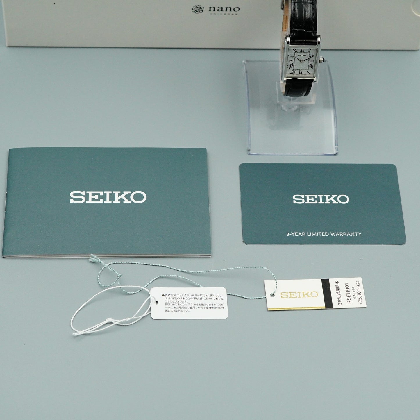 *MINT* Box & Paper SEIKO 4N30-00H0 Quartz Silver Dial Square 19mm Women Watch