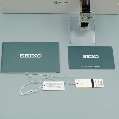 *MINT* Box & Paper SEIKO 4N30-00H0 Quartz Silver Dial Square 19mm Women Watch