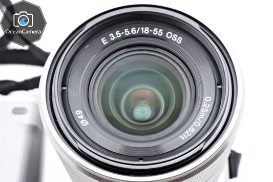 SONY NEX-5 Silver Mirrorless Digital Camera 18-55mm Lens Japanese language only