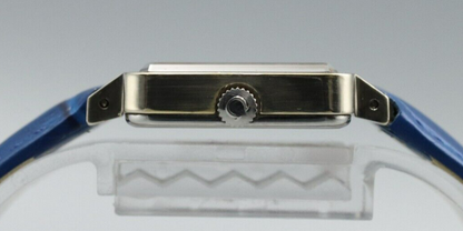 *NEAR MINT* Vintage OMEGA De Ville Hand Winding Blue Dial Square Mens Watch