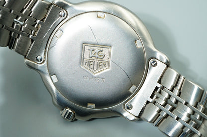 N MINT Vintage 1990s TAG HEUER Professional  WH1211 Qz White 34mm Mens Watch