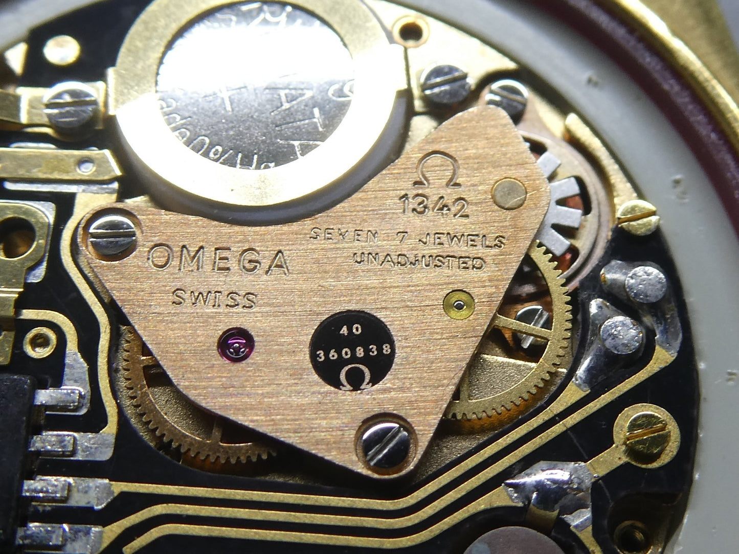 *Exc+5* Vintage 1979 OMEGA Seamaster Ref.1342 Qz Gold Dial Round 35mm Mens Watch
