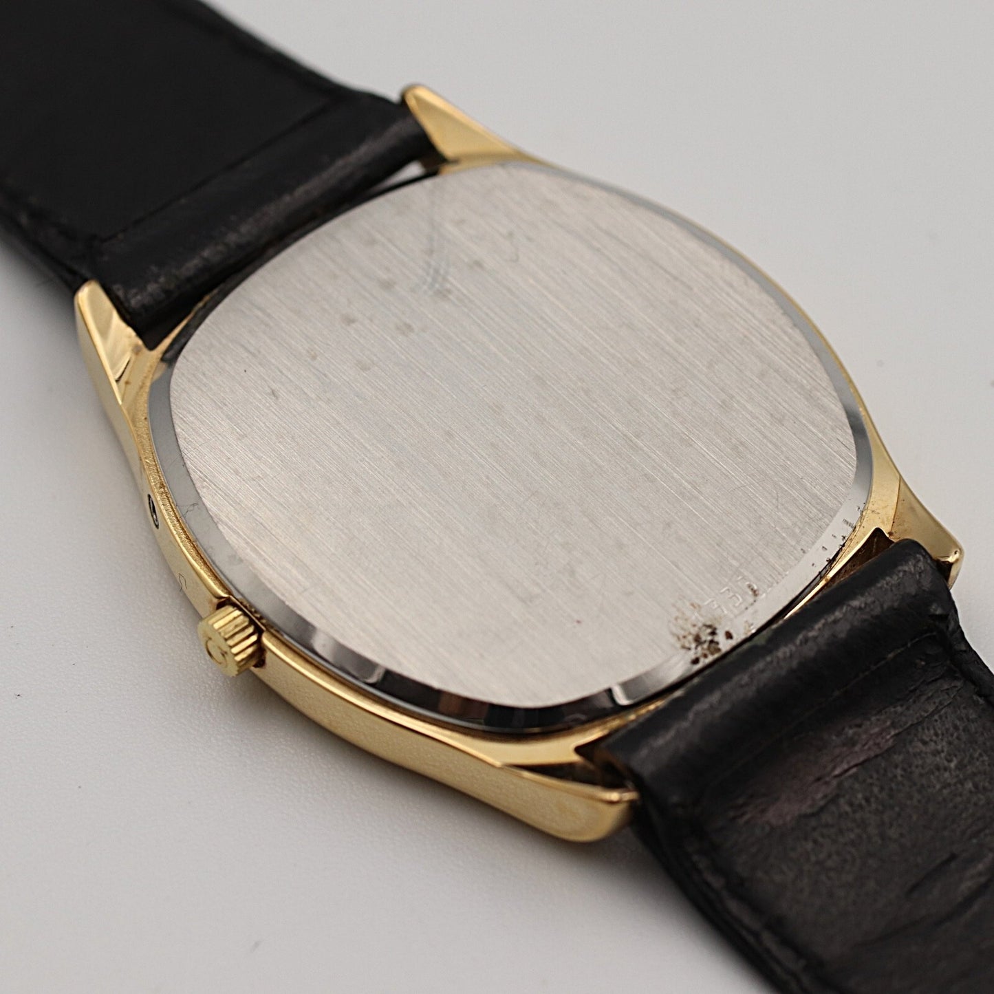 *N MINT* Vintage 1980 OMEGA De Ville Cal.1332 Qz Black Hexagon 33mm Mens Watch