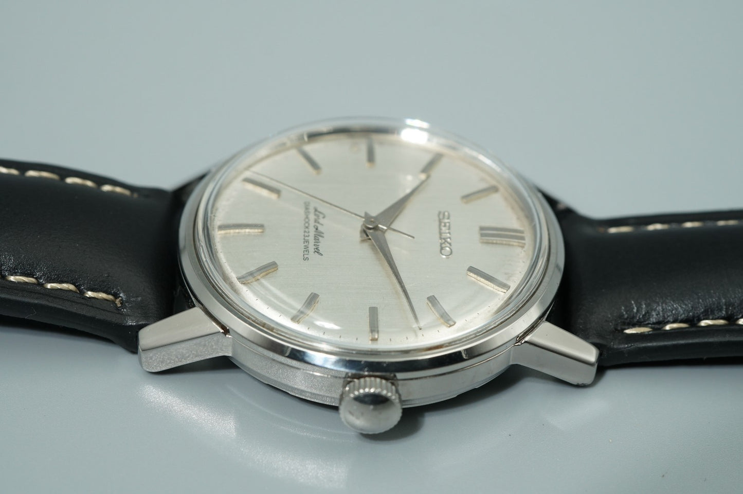 *MINT* Vintage 1965 SEIKO Lord Marvel 5740-0010 Hand Wind Silver 36mm Mens Watch