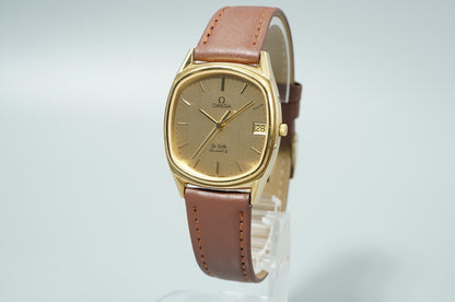 *NEAR MINT* Vintage 1979 OMEGA De Ville Cal.1332 Qz Gold Square 32mm Mens Watch