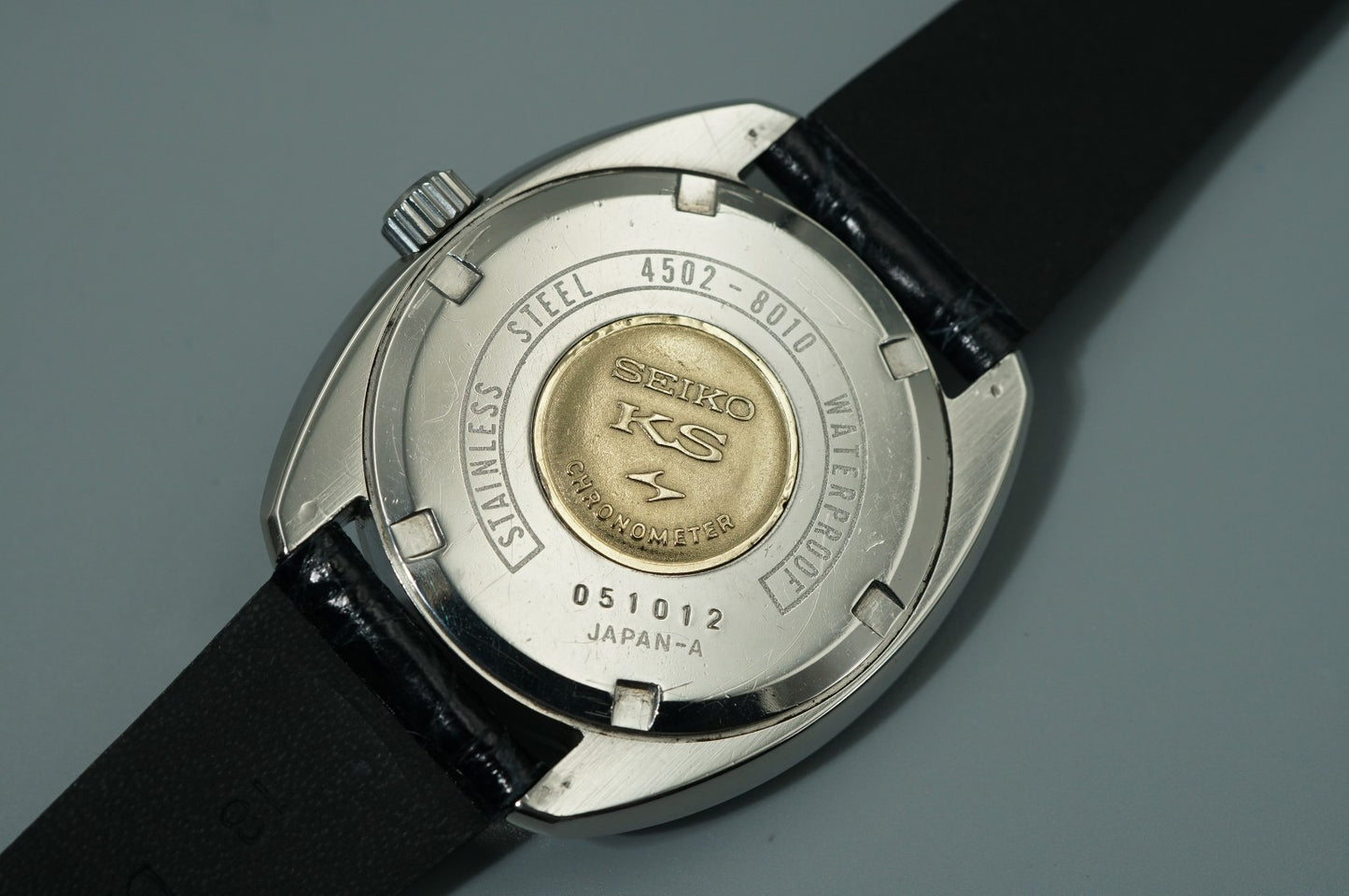 Serviced Vintage 1970 SEIKO KS HI-BEAT 4502-8010 Automatic White 37mm Mens Watch