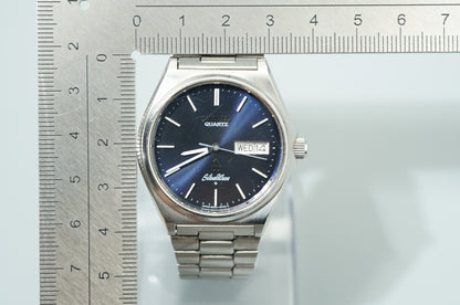 Working for Parts Vintage 1980s SEIKO Silver Wave 8229-8000 Qz 37mm Mens Watch