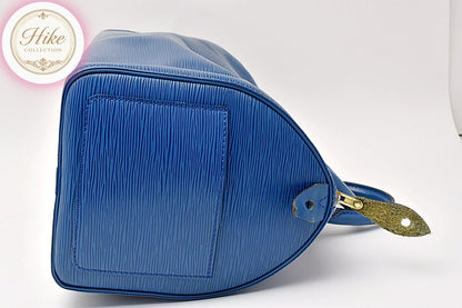 Louis Vuitton Speedy 30 Epi Toledo Blue Handbag M43005  Authentic Condition *SA*