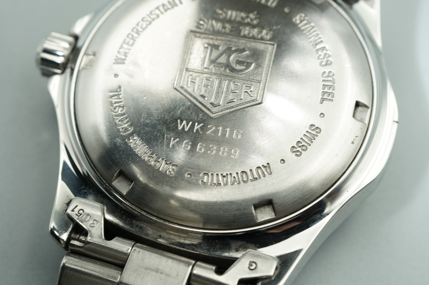 Vintage TAG HEUER 2000 Series Classic WK2116 Automa Silver 39mm Mens Watch