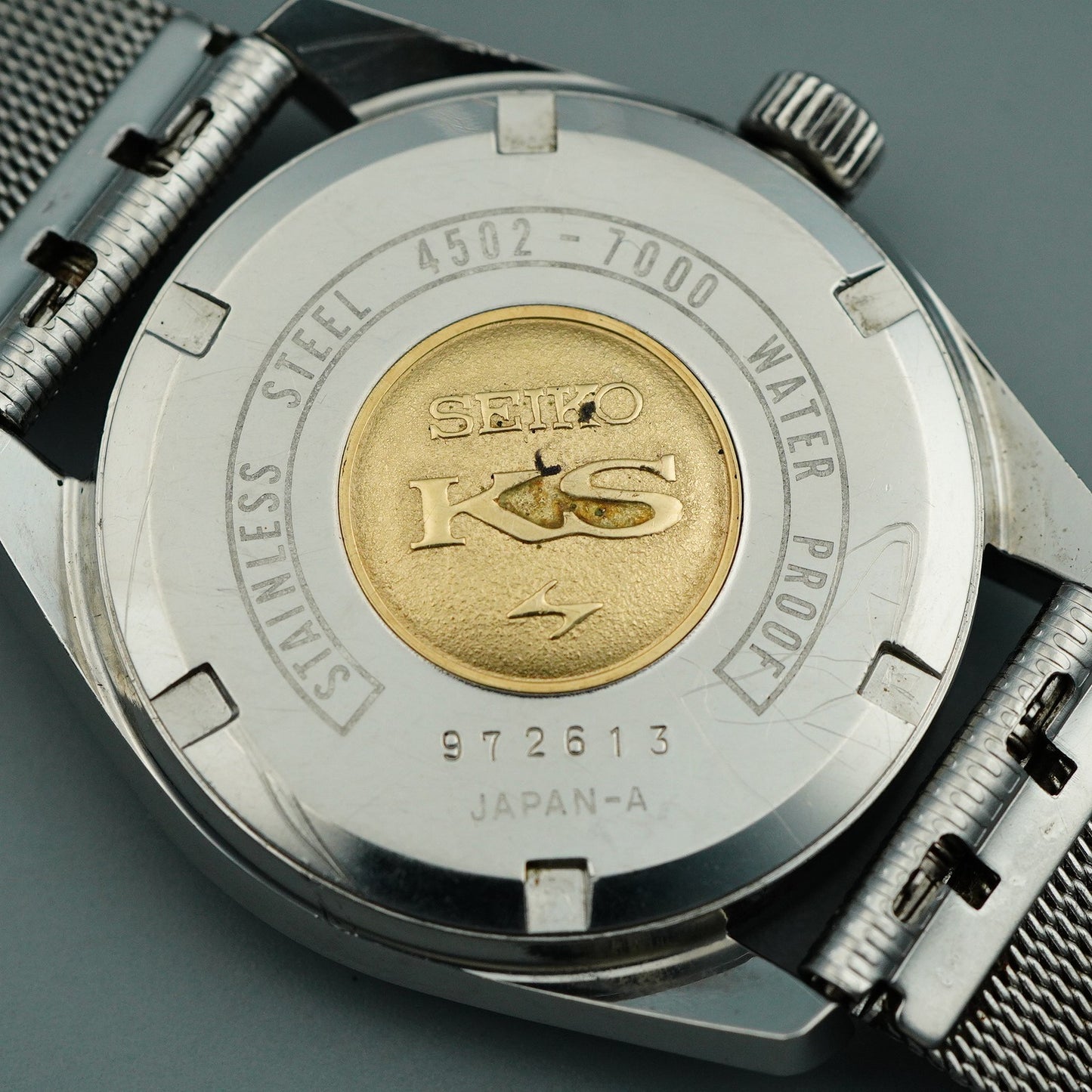 *N MINT* Serviced Vintage SEIKO KS HI-BEAT 4502-7000 AT Silver 36mm Mens Watch