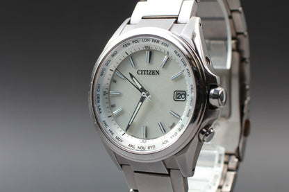 N MINT CITIZEN CB1070-56A H149-S096073 Automatic White dial Wristwatch JAPAN