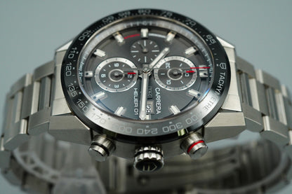 *TOP MINT*  TAG HEUER Carrera Heuer 01 CAR201W Automatic Black 44mm Mens Watch