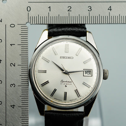 Polished Vintage 1978 SEIKO Sportsman 6602-9982 Hand Wind Silver 36mm Mens Watch