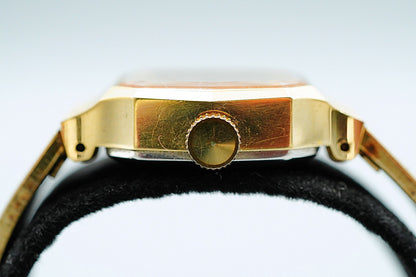 *Exc+5* Vintage 1974 SEIKO 11-4570 Hand Winding Silver Hexagon 19mm Women Watch