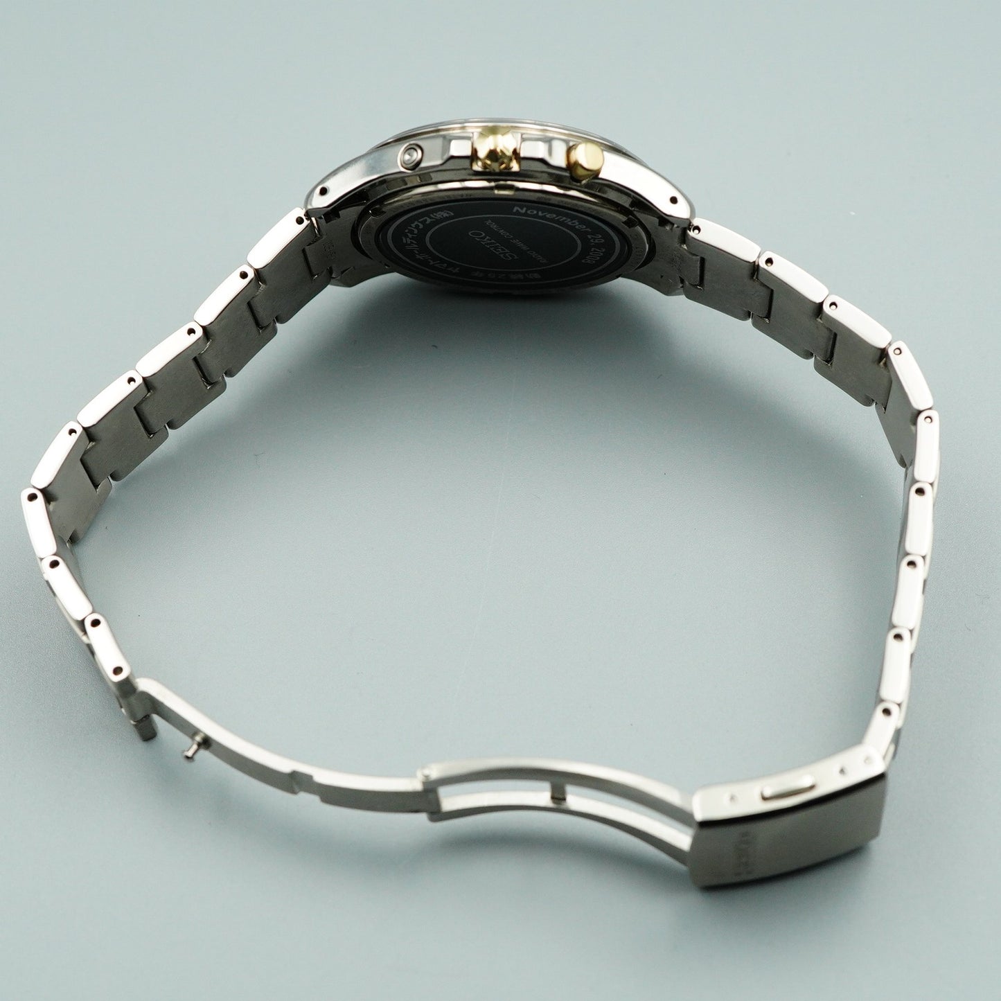 *TOP MINT* SEIKO 7B22-0BH0  Radio Wave Control Solar White 38mm Mens Watch