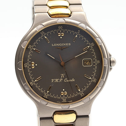 MINT Vintage1986 LONGINES Conquest Ti V.H.P. L174.4 4026 Qz Gray 36mm Mens Watch