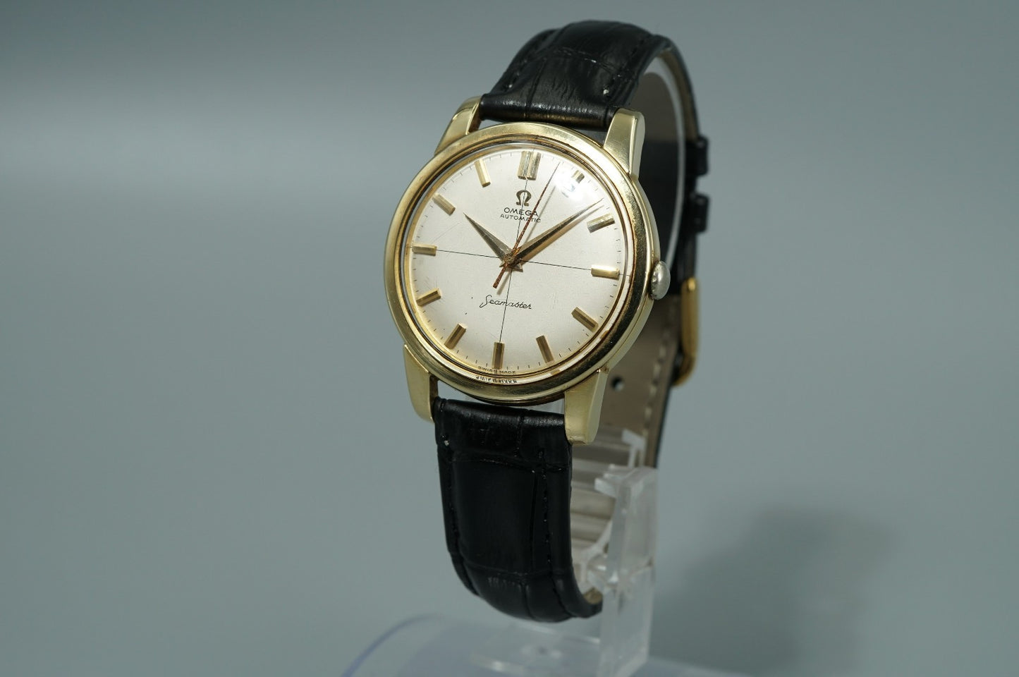 Vintage 1962 OMEGA Seamaster Cal.552 Automatic Gold Cross Line 36mm Mens Watch