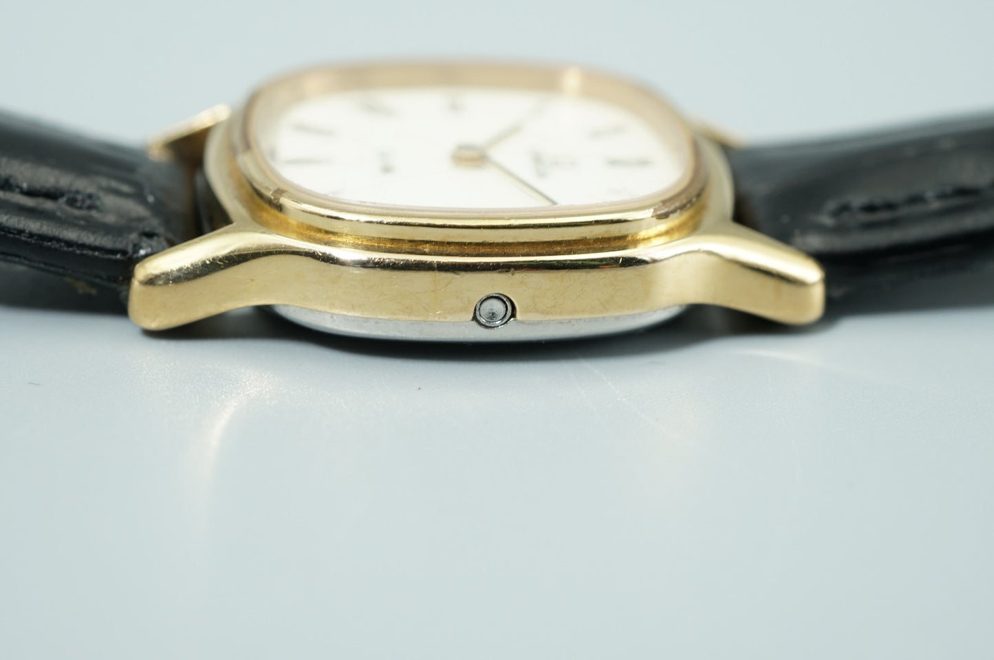 *Exc+4* Vintage OMEGA De Ville Cal.1387 Qz White Square 21mm Women,Ladies Watch