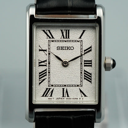*MINT* Box & Paper SEIKO 4N30-00H0 Quartz Silver Dial Square 19mm Women Watch