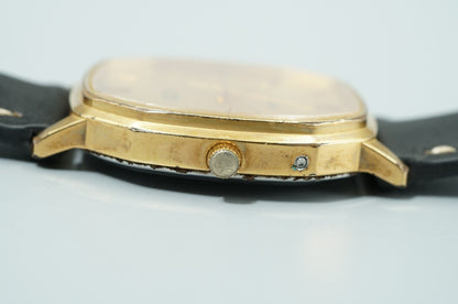 *Exc+4* Vintage 1970 OMEGA De Ville Cal.1332 Quartz Gold Octagon 31mm Mens Watch