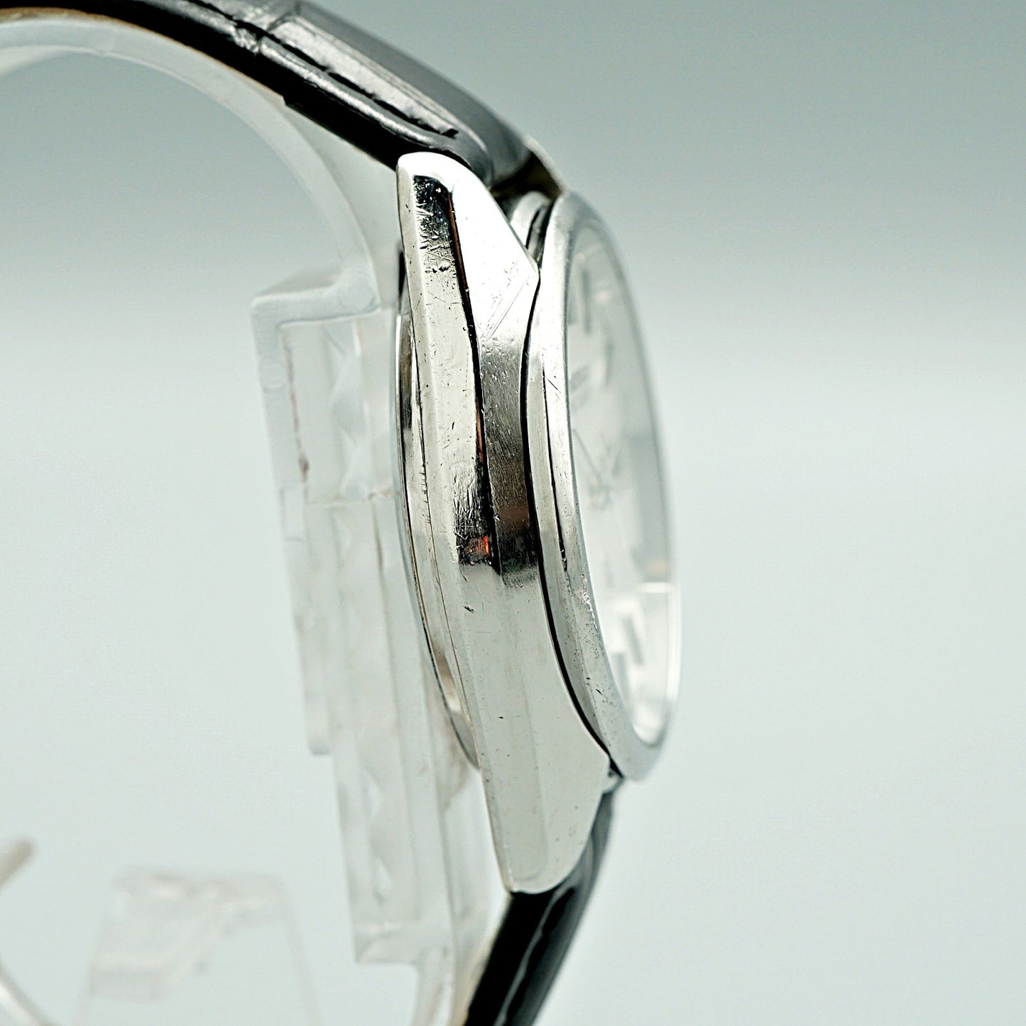 *Exc+5* Vintage 1970s SEIKO KING 4823-8000 Qz White Dial Round 36mm Mens Watch