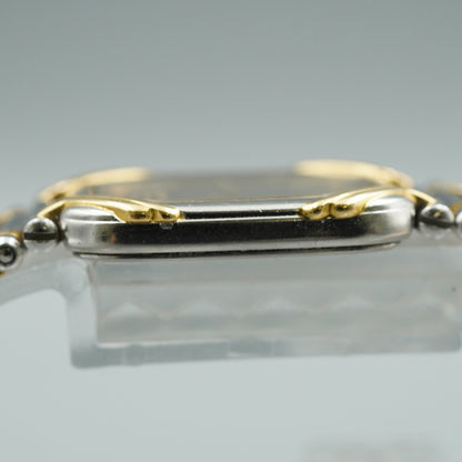 N MINT Vintage 1990s SEIKO CREDOR 2F70-5490 Qz Silver Rectangle 19mm Women Watch
