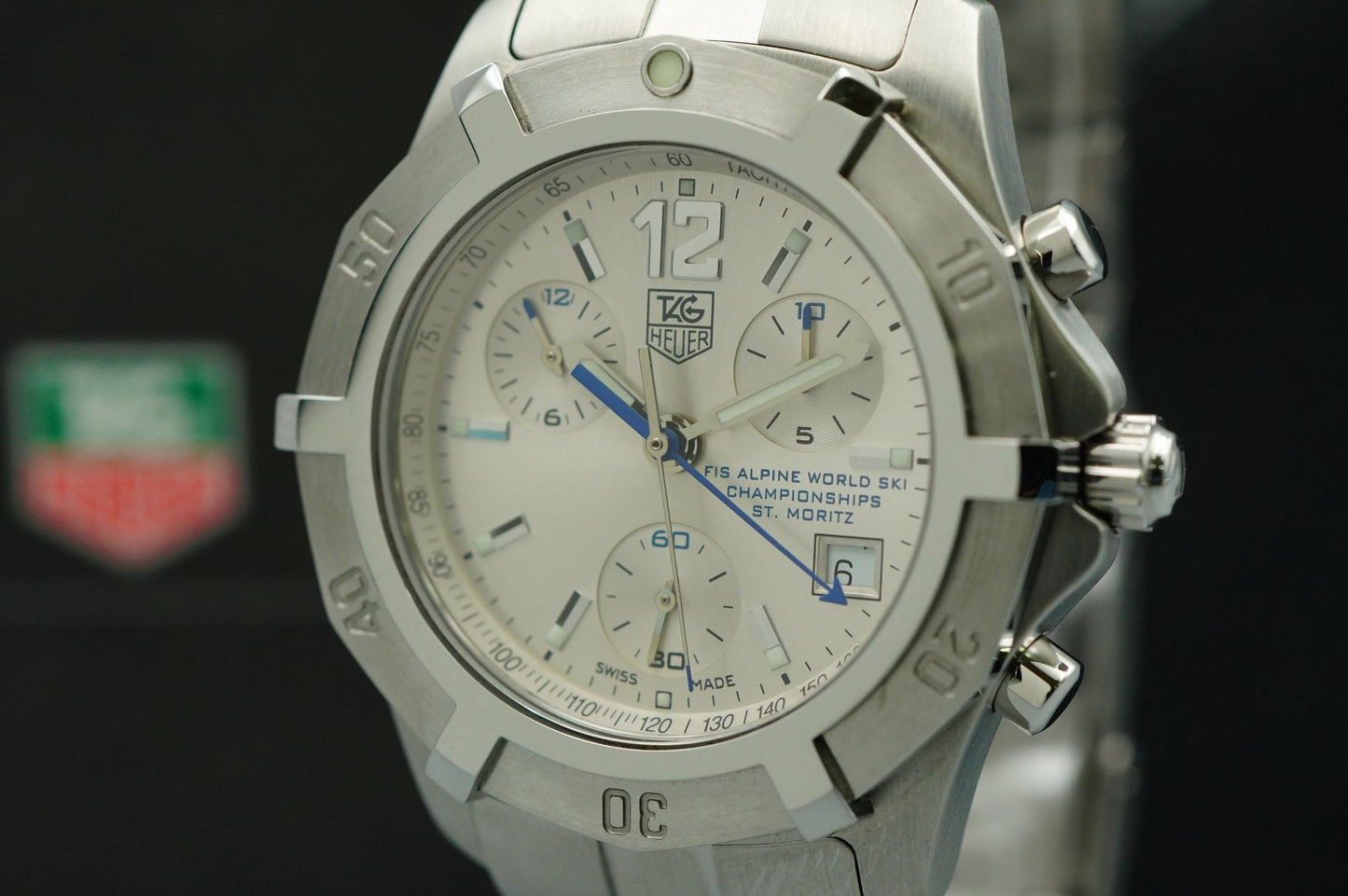 *TOP MINT* Vintage TAG HEUER  CN111C Quartz Silver Dial Round 40 mm Mens Watch
