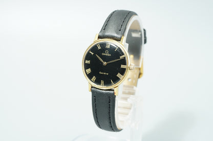 *NEAR MINT* Vintage 1975 OMEGA Geneve Cal.625 Hand Wind Black 25mm Women Watch
