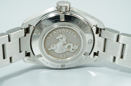 Vintage 1980s OMEGA Seamaster Aqua Terra Cal.1424 Quartz Gray 30mm Women Watch