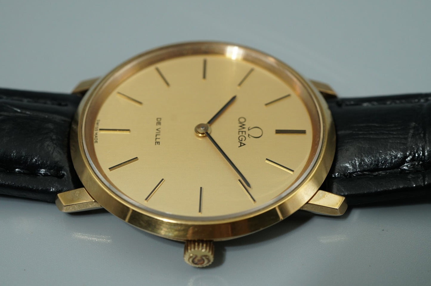 *MINT* Vintage 1974 OMEGA De Ville Cal.625 Hand Wind Gold Round 33mm Mens Watch