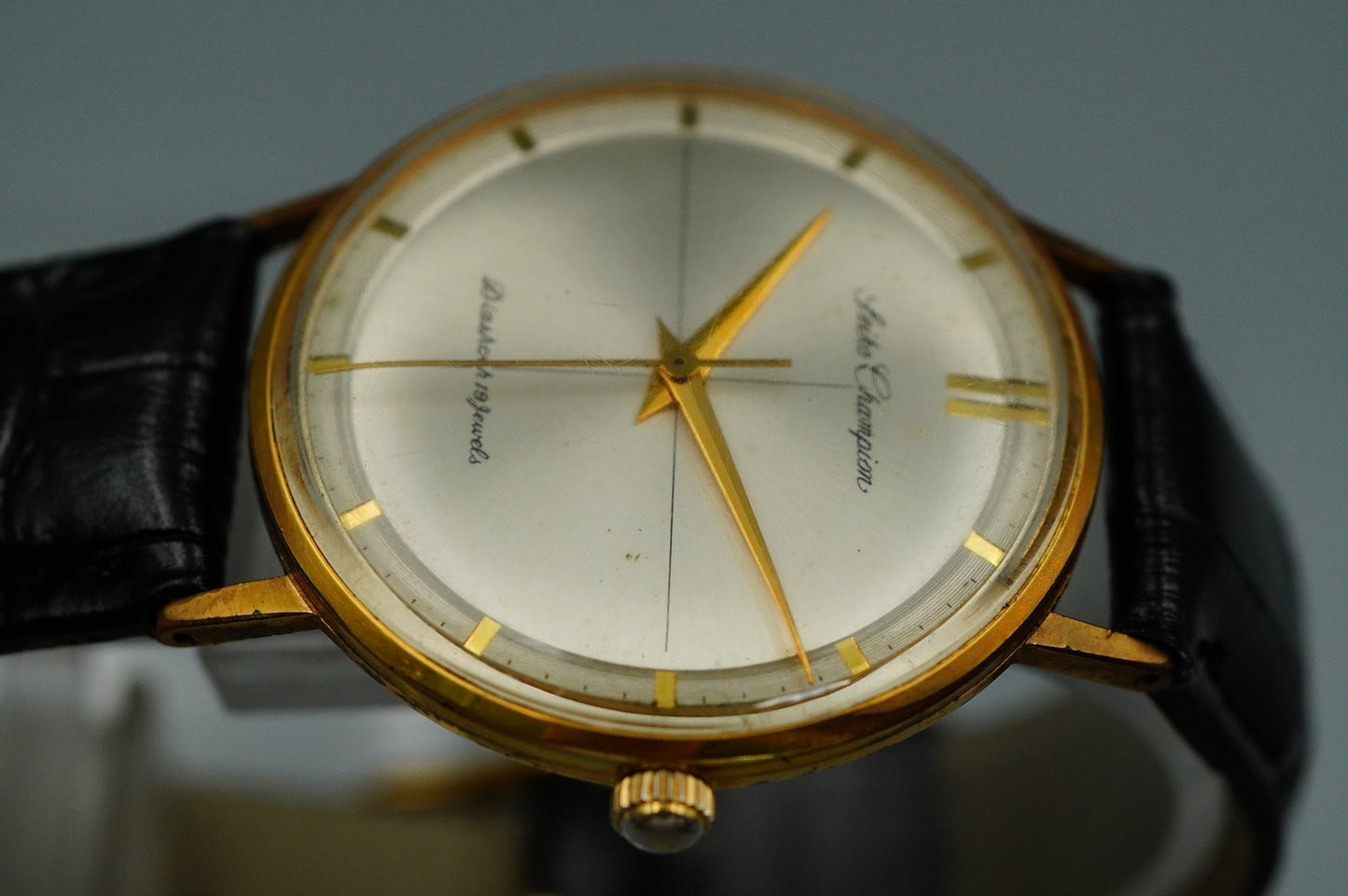*Exc+5* Vintage SEIKO 15026E Hand Winding Silver Dial Round 35mm Mens Watch